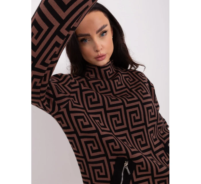 Sweter AT SW model 18955182 brązowy - FPrice Sweter AT SW model 18955182 brązowy - FPrice