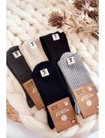 Dámské žebrované ponožky bez tlaku béžové Dámské žebrované ponožky bez tlaku béžové