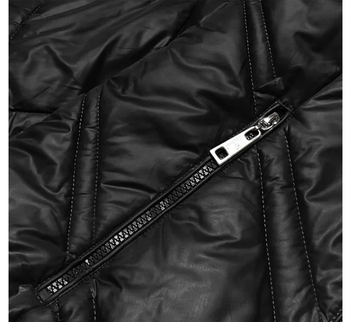 Černá dámská prošívaná bunda (H-97-2)