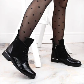 Filippo kožené lakované zateplené boty W PAW476 černá Filippo kožené lakované zateplené boty W PAW476 černá