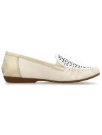 Kožené pohodlné polobotky Rieker W RKR658 beige
