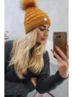 Čepice model 18743584 hořčice - K-Fashion Čepice model 18743584 hořčice - K-Fashion