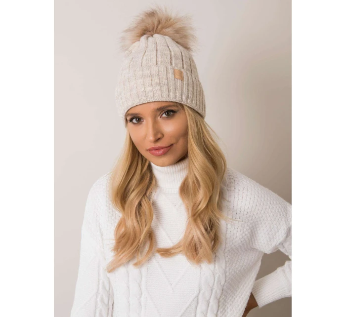 Czapka JK CZ model 20506453 beżowy - FPrice