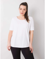 Dámské bílé bavlněné tričko větší velikosti