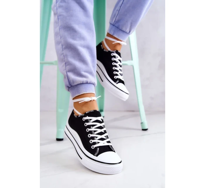 Dámské zavazováním tenisky Černá Menifee Dámské zavazováním tenisky Černá Menifee