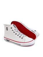 Pánské vysoké zateplené tenisky Big Star KK174345 Bílé Pánské vysoké zateplené tenisky Big Star KK174345 Bílé