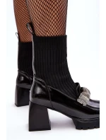 Dámské kotníkové boty na vysokém podpatku D&A Black Dámské kotníkové boty na vysokém podpatku D&A Black