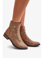 Zateplené Dámské Kotníkové Boty Na Plochém Podpatku Zlaté Labise Zateplené Dámské Kotníkové Boty Na Plochém Podpatku Zlaté Labise