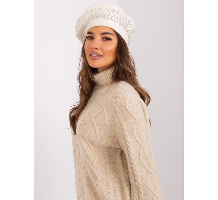 Dámský baret 231605.24P ecru - Wool Fashion Italia