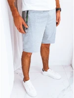 Pánské světle šedé teplákové kraťasy Dstreet model 21968878 - FashionStreet