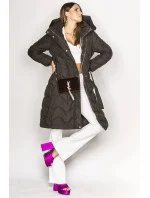 Černá rozšířená dámská bunda (ag2-j81)