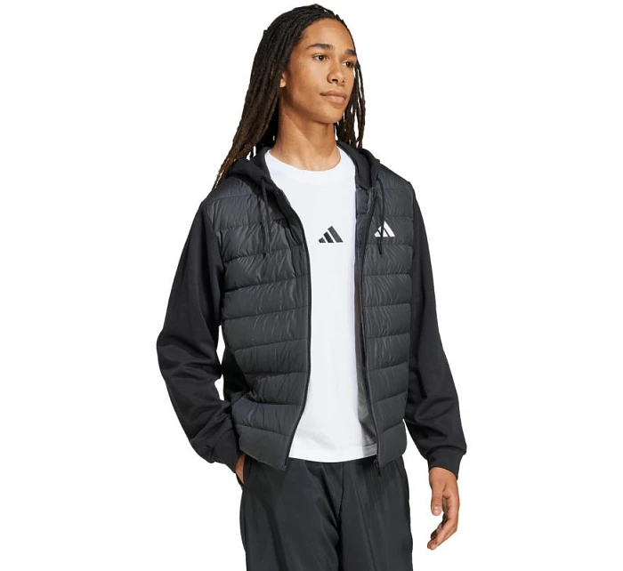 Pánská péřová bunda adidas Essentials Climawarm Hybrid Hooded Jacket black KA5251 pánská
