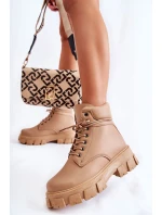 Dámské boty teplé turistické boty Béžové Flavin Dámské boty teplé turistické boty Béžové Flavin