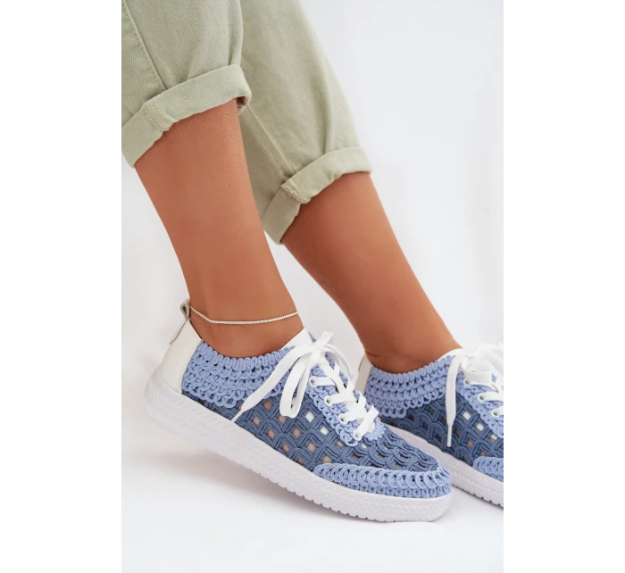 Kožené dámské polobotky D&A GR61-5951 modré