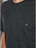 Pánské vyšívané tričko tmavě šedé FashionStreet RX5634 Pánské vyšívané tričko tmavě šedé FashionStreet RX5634