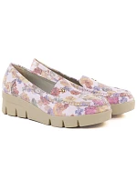 Dámské boty na platformě růžové s květinami M.Daszynski model 22068831 - M. Daszyński