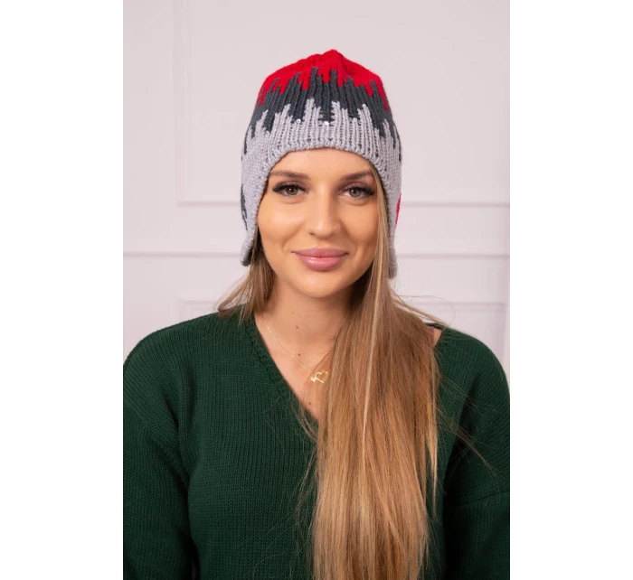Dámská čepice šedá model 18752477 - K-Fashion Dámská čepice šedá model 18752477 - K-Fashion
