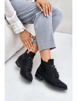 Zateplené Nízké Boty S Dekorací Na Zip Černé S.Barski HY42-715