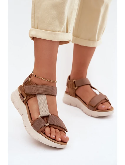 Dámské sportovní sandály model 22149811 hnědé - Artiker