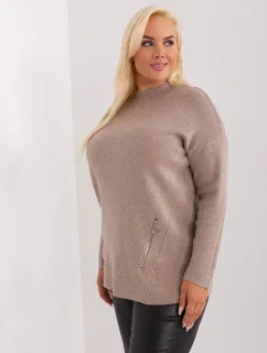 Sweter PM SW model 18909305 ciemny bezowy - FPrice