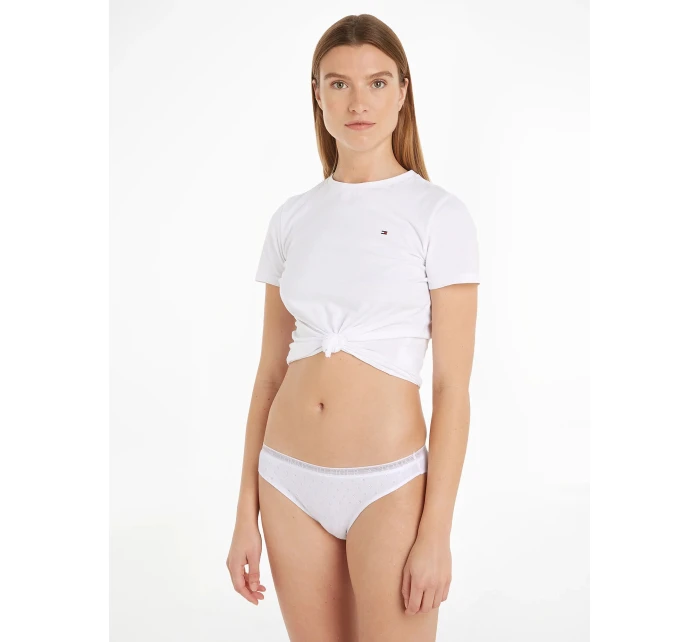 Dámské kalhotky 3Pack UW0UW05284 0VR černé/bílé/sv. růžové - Tommy Hilfiger