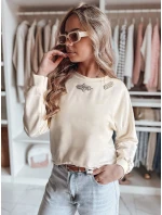 Dámská halenka s dlouhým rukávem Buttercotch CRYSTALIA light beige FashionStreet RY2767