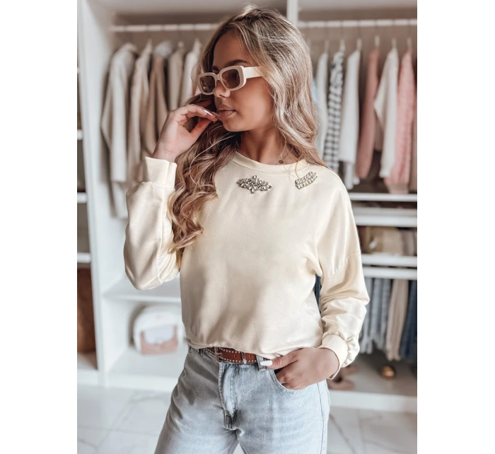 Dámská halenka s dlouhým rukávem Buttercotch CRYSTALIA light beige FashionStreet RY2767