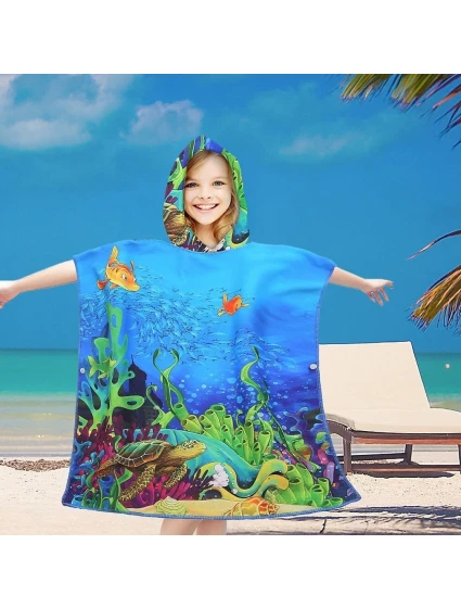 dětské plážové pončo s kapucí model 20965682 - Cotton World dětské plážové pončo s kapucí model 20965682 - Cotton World