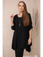 Sada halenky + kalhot s přívěskem černý Sada halenky + kalhot s přívěskem černý