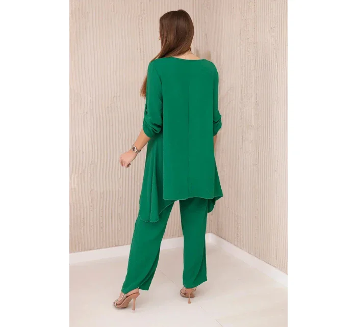 Sada halenky + kalhot s přívěskem zelený Sada halenky + kalhot s přívěskem zelený