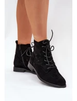 Šněrovací Boty S Vzorem  Černé model 21685103 - S.Barski