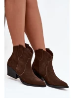 Nakopávací dámské kožené boty z přírodního semiše čokoládové Beretta Nakopávací dámské kožené boty z přírodního semiše čokoládové Beretta