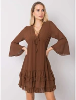 Sukienka DHJ SK model 20473535 brązowy - FPrice