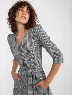 Sukienka LK SK model 21110905 biało czarny - FPrice