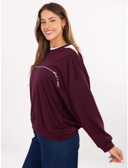 Bluza RV BL model 21480360 bordowy - FPrice Bluza RV BL model 21480360 bordowy - FPrice