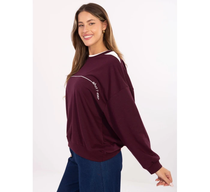 Bluza RV BL model 21480360 bordowy - FPrice Bluza RV BL model 21480360 bordowy - FPrice