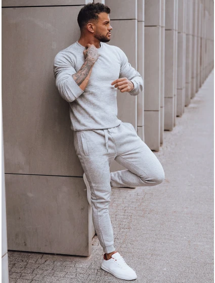 Pánské světle šedé tepláky model 21969516 - Dstreet