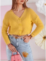 Dámský oversize žebrovaný svetr SWEETDREAM žlutý FashionStreet MY2462