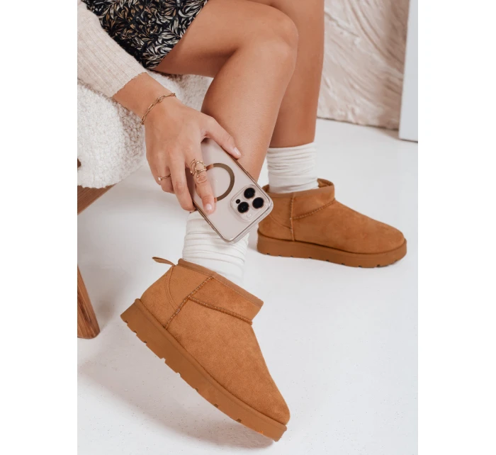 Dámské sněhule na platformě camel model 21992200 - Dstreet Dámské sněhule na platformě camel model 21992200 - Dstreet