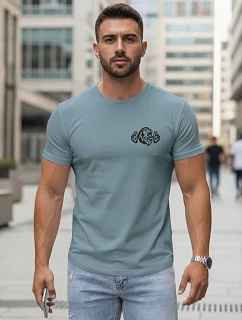 Koszulka męska z nadrukiem petrol model 22156940 - FashionStreet