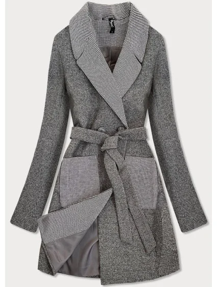 Šedý dámský kabát model 16147885 - ROSSE LINE Šedý dámský kabát model 16147885 - ROSSE LINE