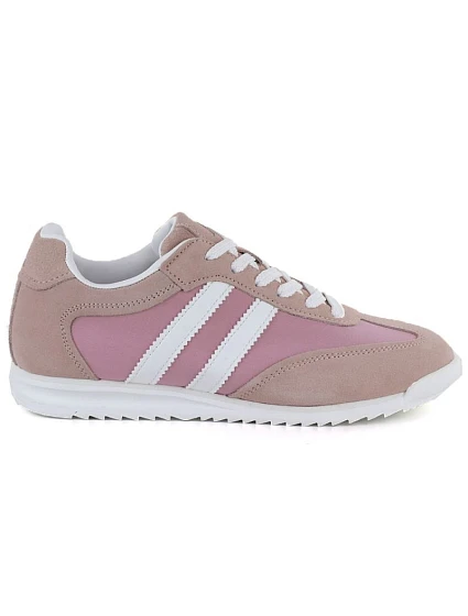 Dámské kožené sportovní polobotky růžové model 22116002 - McArthur Dámské kožené sportovní polobotky růžové model 22116002 - McArthur