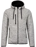 PA 365 Pánská pletená fleecová bunda s kapucí model 22423397 light grey melange - Kariban ProAct PA 365 Pánská pletená fleecová bunda s kapucí model 22423397 light grey melange - Kariban ProAct
