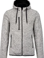 Kariban ProAct PA 365 Pánská pletená fleecová bunda s kapucí 20.P365 light grey melange