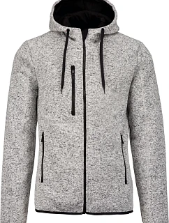 PA 365 Pánská pletená fleecová bunda s kapucí model 22423397 light grey melange - Kariban ProAct