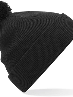B Dětská pletená čepice s bambulí 53. black model 22433270 - Beechfield