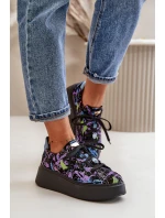 Kožené Sportovní Boty Na Platformě Fialové model 21670482 - Maciejka Kožené Sportovní Boty Na Platformě Fialové model 21670482 - Maciejka