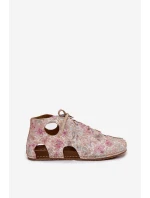 Vzorované Kožené Boty model 21697469 Béžové - Maciejka