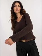 Jumper IT SW model 22404350 tmavě hnědý - FPrice Jumper IT SW model 22404350 tmavě hnědý - FPrice