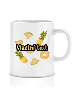 Personalizovaný klasický bílý keramický hrníček 300 ml s letním ovocem